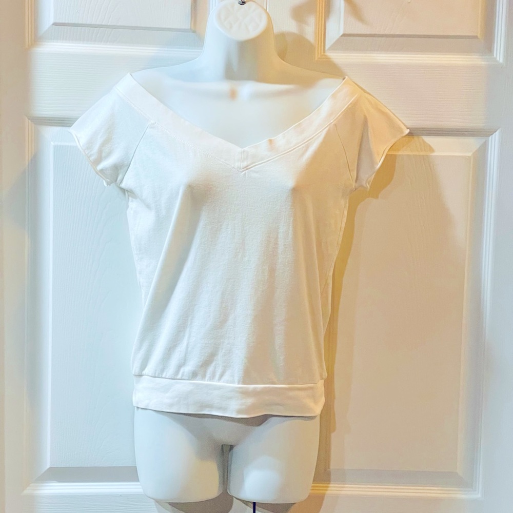 Old Navy White V Neck Top
